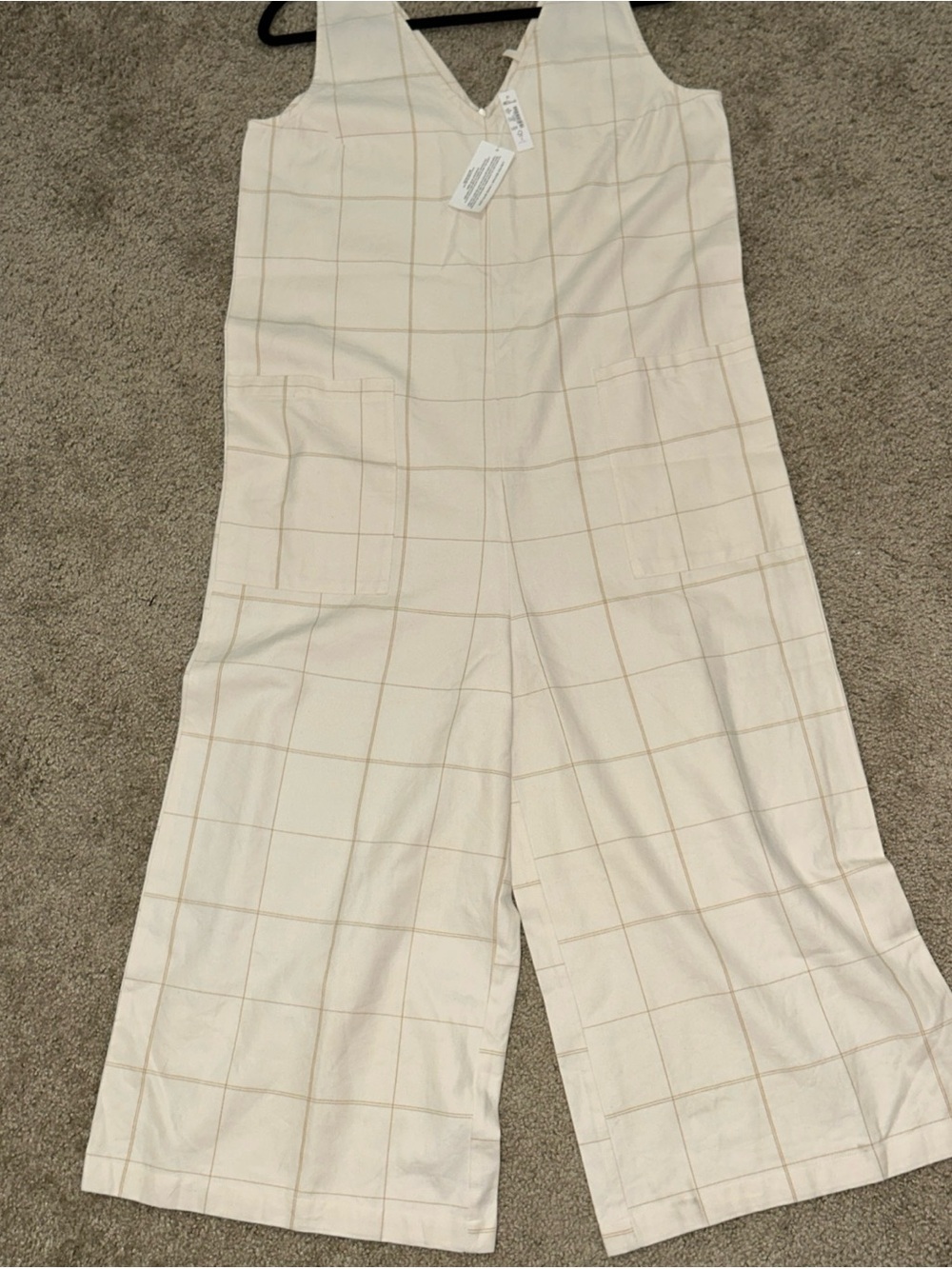 Madewell x LAUDE the Label Windowpane Cropped Jumpsuit Women's Medium NWT - Picture 11 of 13